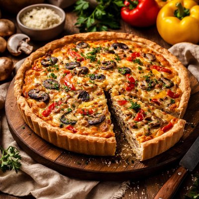 Image of Mushroom Sweet Pepper Quiche