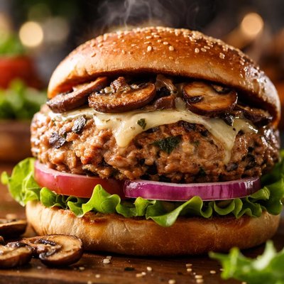 Image of Mushroom Turkey Burgers