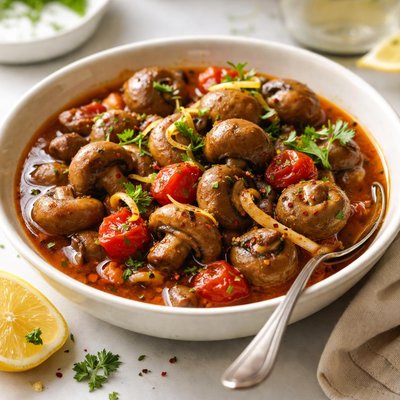 Image of Mushrooms a La Grecque