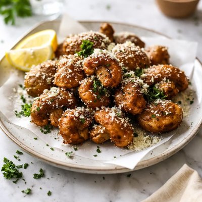 Image of Mushrooms I Funghi Fritti Col Formaggio Parmigiano