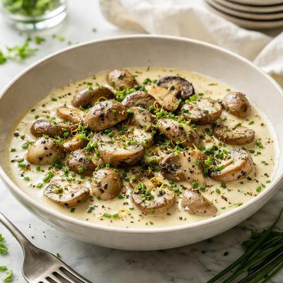 Image of Mushrooms in Chive Cream