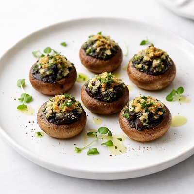 Image of Mushrooms Stuffed with Snails