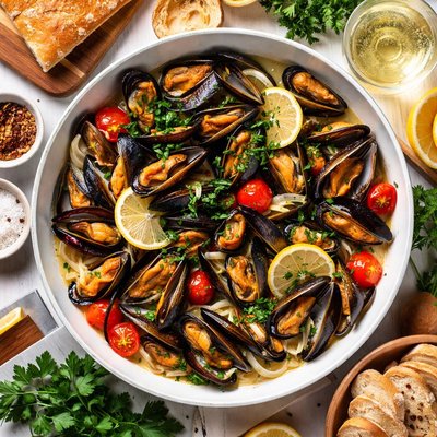Image of Mussels Au Vin