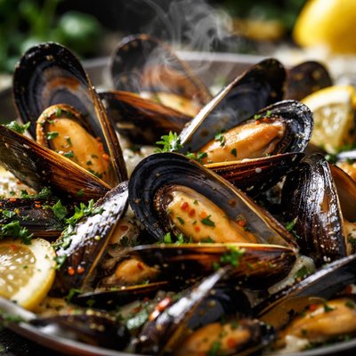 Image of Mussels in White Wine Sauce