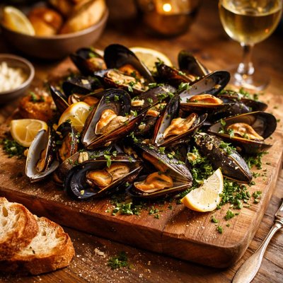 Image of Mussels Mariniere
