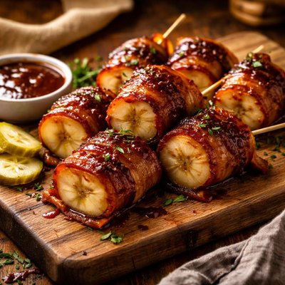Image of Must Try Bbq Bacon Banana Rolls