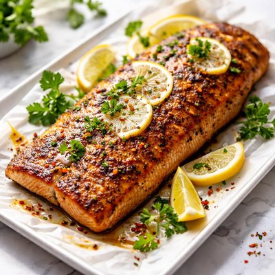 Image of Mustard and Brown Sugar Rubbed Salmon