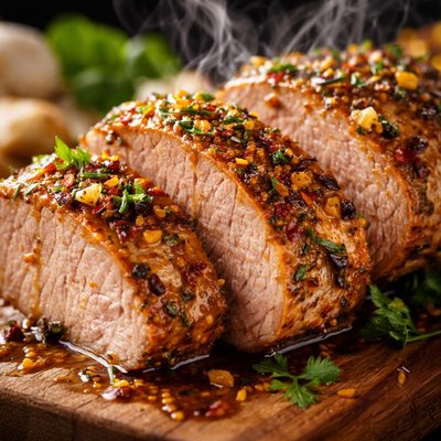 Image of Mustard Garlic Pork Tenderloin