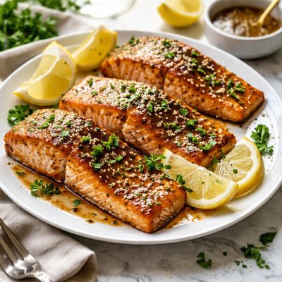 Image of Mustard Maple Salmon