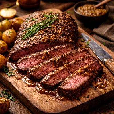 Image of Mustard Peppercorn Flank Steak