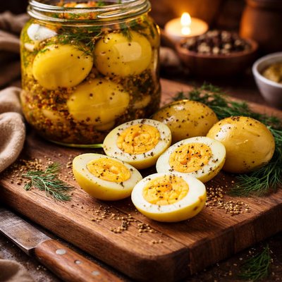 Image of Mustard Pickled Eggs