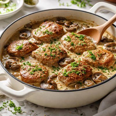 Image of Mustard Pork and Mushroom One Pot