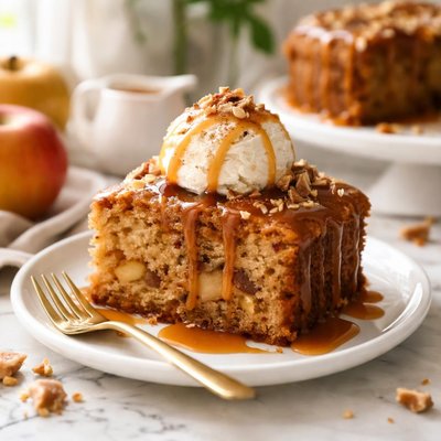 Image of My Best Old Fashioned Apple Cake with Easy Caramel Sauce