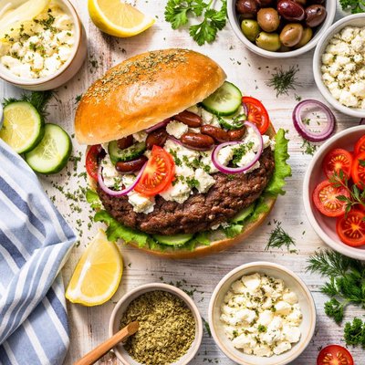 Image of My Big Fat Greco Inspired Burger