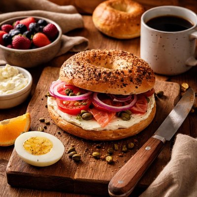 Image of My Daily Bagel Breakfast
