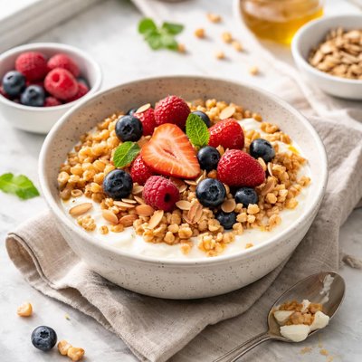 Image of My Everyday Lunch Puffed Wheat and Yogurt