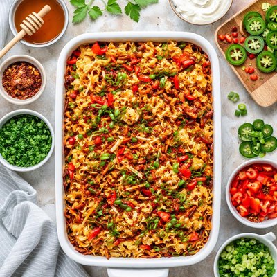 Image of My Own Spicy Sweet Noodle Kugel