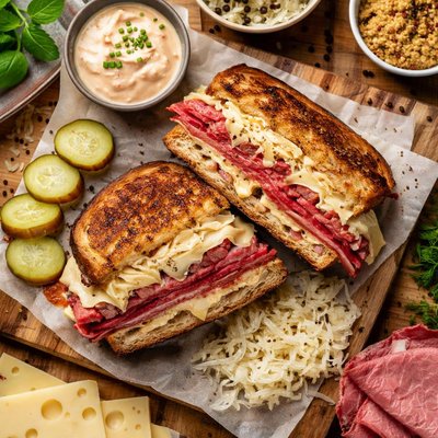 Image of My Reuben Sandwich with Sauerkraut