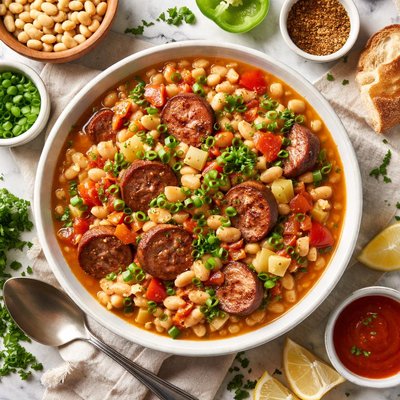 Image of N Awlins Butter Beans with Andouille