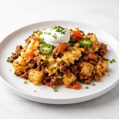 Image of Nacho Beef and Potato Casserole