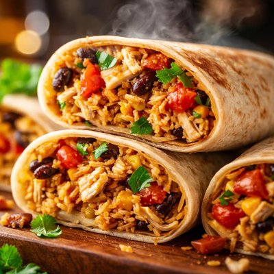 Image of Nacho Chicken and Rice Wraps 4 Ww Points