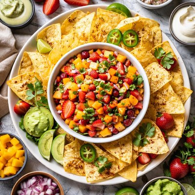Image of Nachos with Fruit Salsa