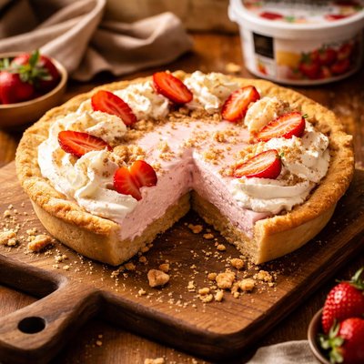 Image of Nasoya Strawberry Cream Pie with Sugar Cookie Crust