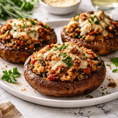Image of Natale Stuffed Portobellos