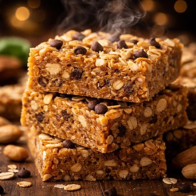 Image of Natural No Bake Peanut Butter Energy Bars