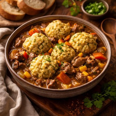 Image of Navajo Lamb Stew with Cornmeal Dumplings