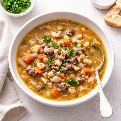 Image of Navy Bean Soup in the Crock Pot