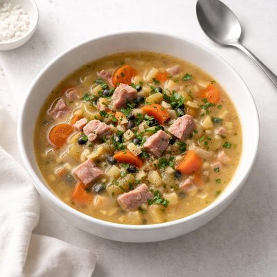 Image of Navy Bean Soup with Ham and Vegetables