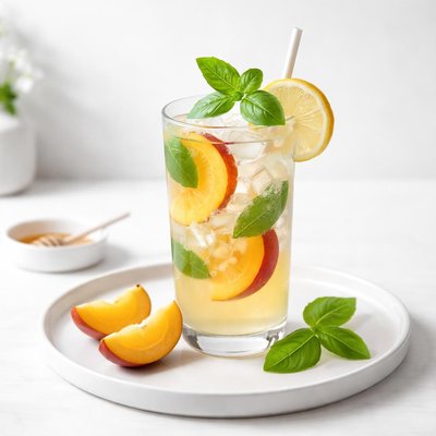Image of Nectarine Basil Lemonade