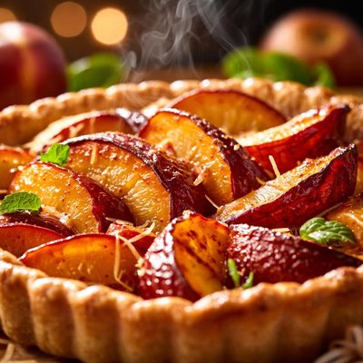 Image of Nectarine Peach and Ginger Tart