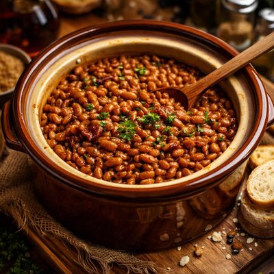 Image of New England Baked Beans Crock Pot