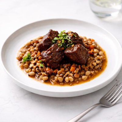 Image of New England Patriots Beef and Black Eyed Peas