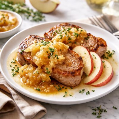 Image of New England Pork and Applesauce