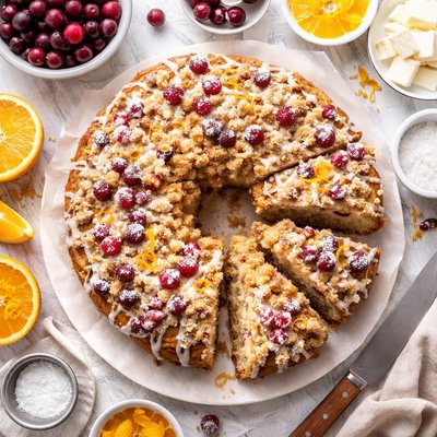 Image of New England Quick Bread Cranberry Orange Coffee Cake