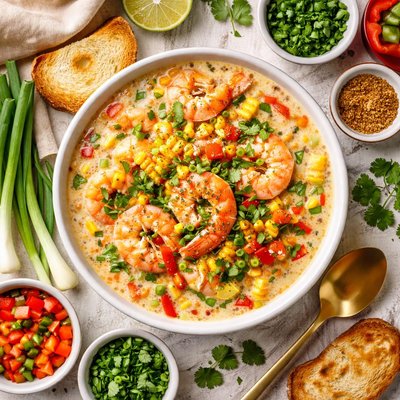 Image of New Orleans Corn Shrimp Soup