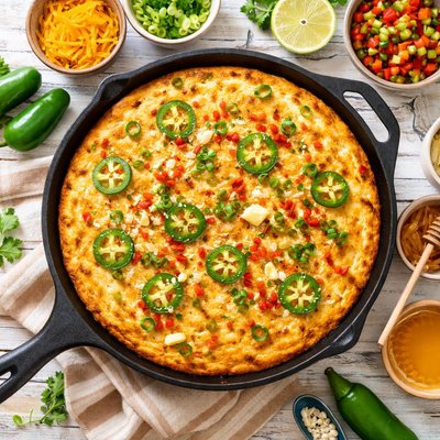 Image of New Orleans Skillet Baked Cornbread