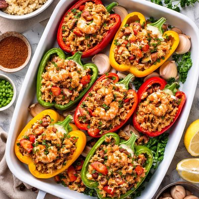 Image of New Orleans Style Stuffed Peppers