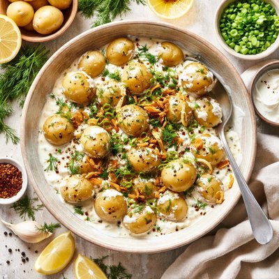 Image of New Potatoes in Sour Cream