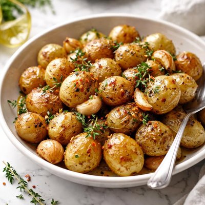 Image of New Potatoes Roasted with Garlic Olive Oil