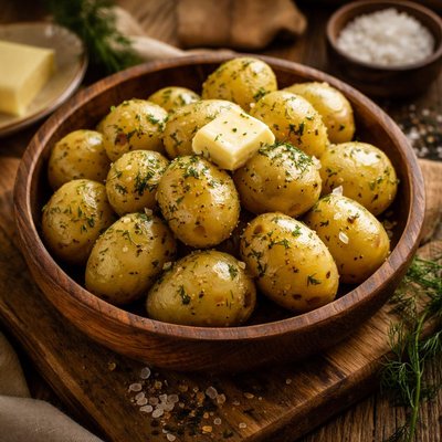 Image of New Potatoes with Butter and Dill