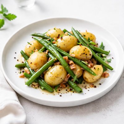 Image of New Potatoes with Green Beans Country Style