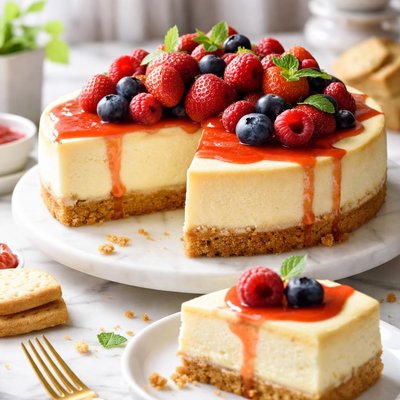 Image of New York Cheesecake with Lorna Doone Cookie Crust