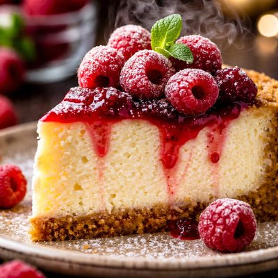 Image of New York Style Raspberry Cheesecake