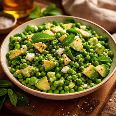 Image of Nigella Lawson Pea Mint and Avocado Salad