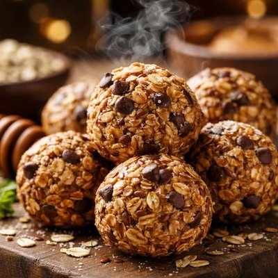 Image of Bolitas energéticas de avena sin frutos secos y sin hornear
