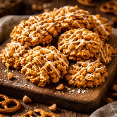 Image of No Bake Butterscotch Pretzel Treats